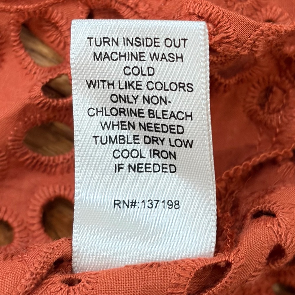 Joie Terracotta Eyelet Blouse - Picture 8 of 9